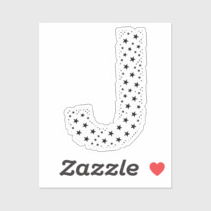 LETTERS MADE OF BLACK STARS