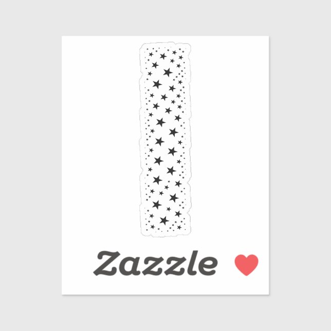 LETTERS MADE OF BLACK STARS (Sheet)