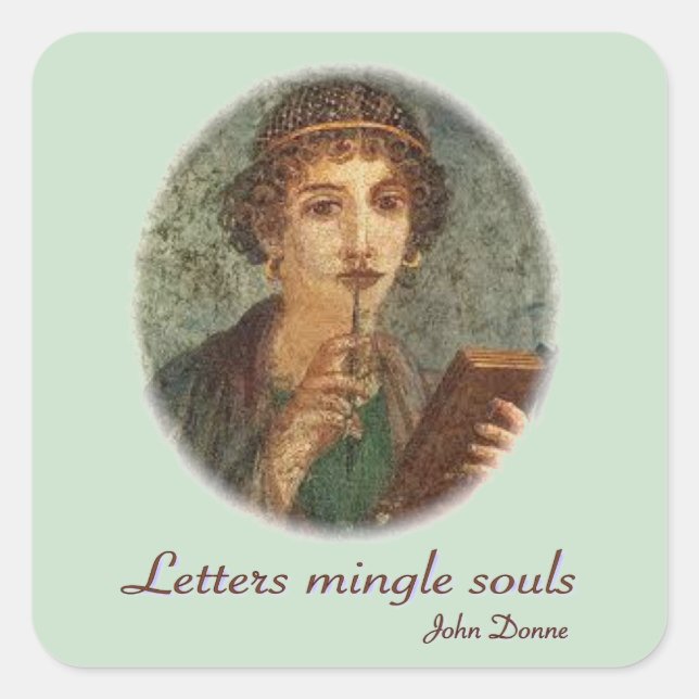Letters Mingle Souls Square Sticker (Front)