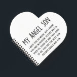 Letters missing my son in heaven on his birthday  notebook<br><div class="desc">Letters or quote missing my son in heaven on his birthday or Christmas - happy fathers day son in heaven - poem to my son in heaven</div>