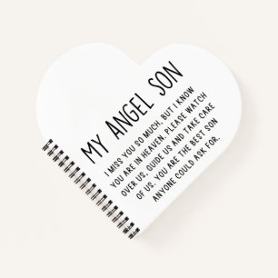 Letters missing my son in heaven on his birthday  notebook