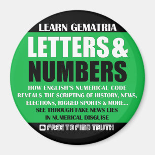 LETTERS & NUMBERS Refrigerator Magnet