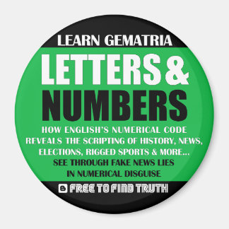 LETTERS & NUMBERS Refrigerator Magnet