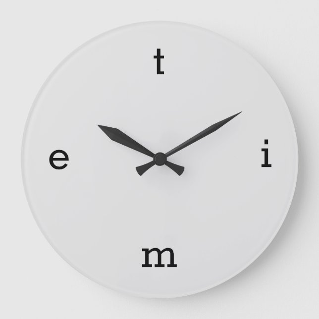 Letters of TIME Large Clock (Front)