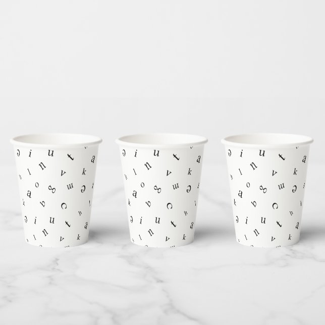 Letters Paper Cups (Multi)