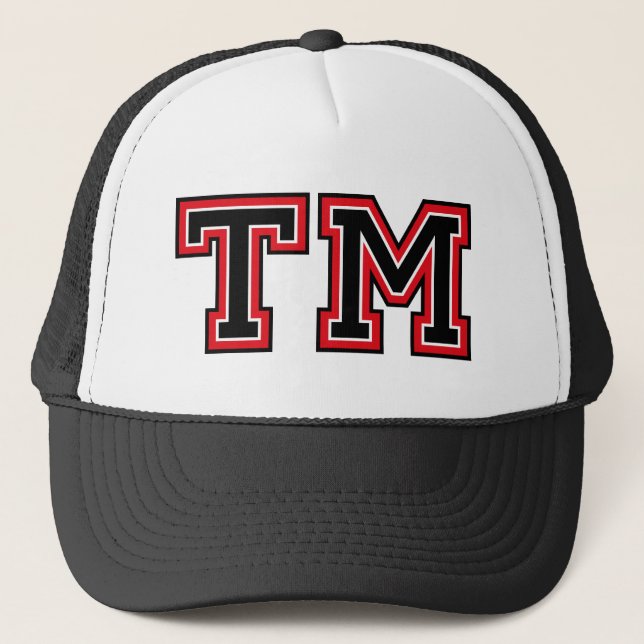 Letters "TM" Monogram Trucker Hat (Front)