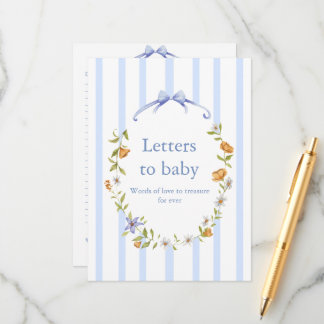 letters to baby advice card