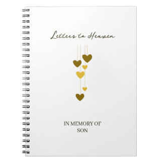 Letters to Heaven – In Memory Of Son Personalized Notebook