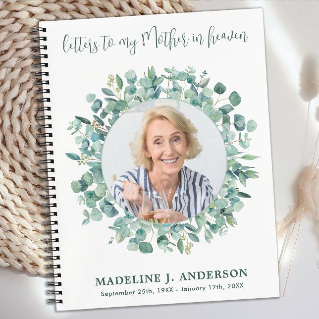 Letters To Mother In Heaven Custom Photo Grief  Notebook (Creator Uploaded)