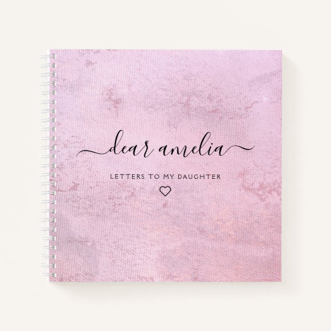 Letters to My Daughter Keepsake Memory Notebook (Front)