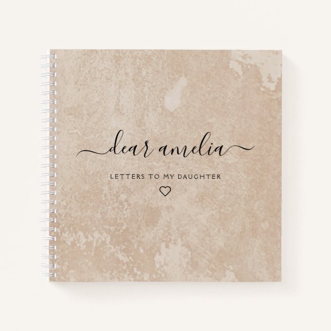 Letters to My Daughter Keepsake Memory Notebook (Front)