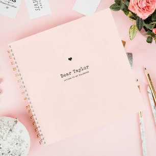 Letters to My Daughter   Keepsake Memory Pink Notebook