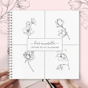 Letters to my daughter modern simple flowers notebook