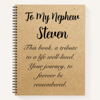 Letters to my daughter son personalised notebook 