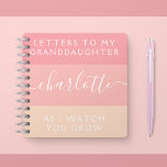Letters to My Granddaughter As I Watch You Grow Notebook<br><div class="desc">This Letters to My Granddaughter memory book can be personalized with the child's name. This keepsake journal is a wonderful gift for a grandmother to write letters, messages or words of advice to her granddaughter as she grows up. Journalling for grandmothers is a wonderful way for her memories to stay...</div>