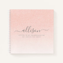 Letters to My Granddaughter Keepsake Memory Pink