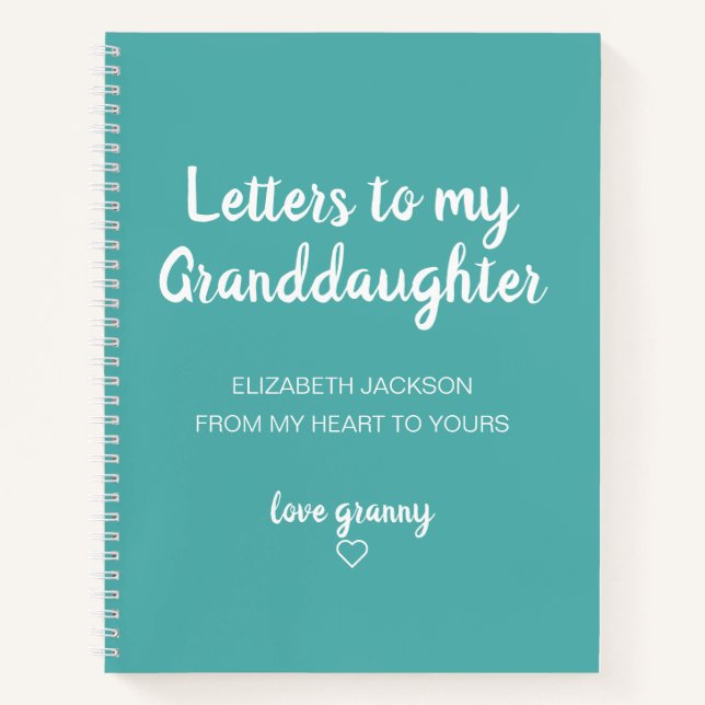 Letters to My Granddaughter Memory Book (Front)