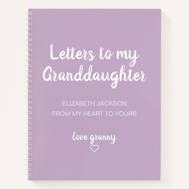 Letters to My Granddaughter Memory Book (Front)