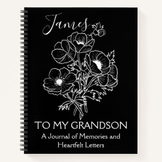 Letters to My Grandson: Boho Flower  Notebook