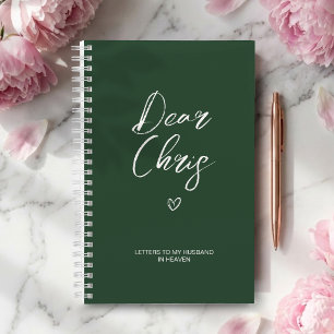 Letters to My Husband Grief Journal Forest Green