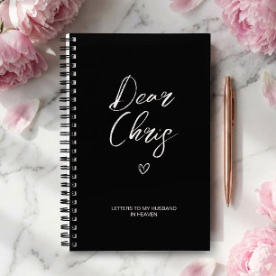 Letters to My Husband Grief Journal in Black