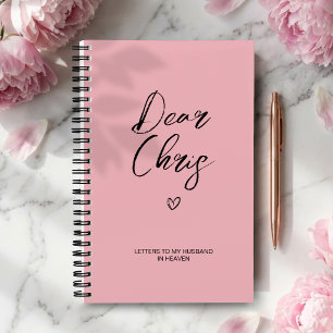Letters to My Husband Grief Journal in Blush Pink