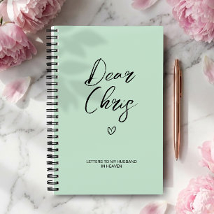 Letters to My Husband Grief Journal in Mint Green