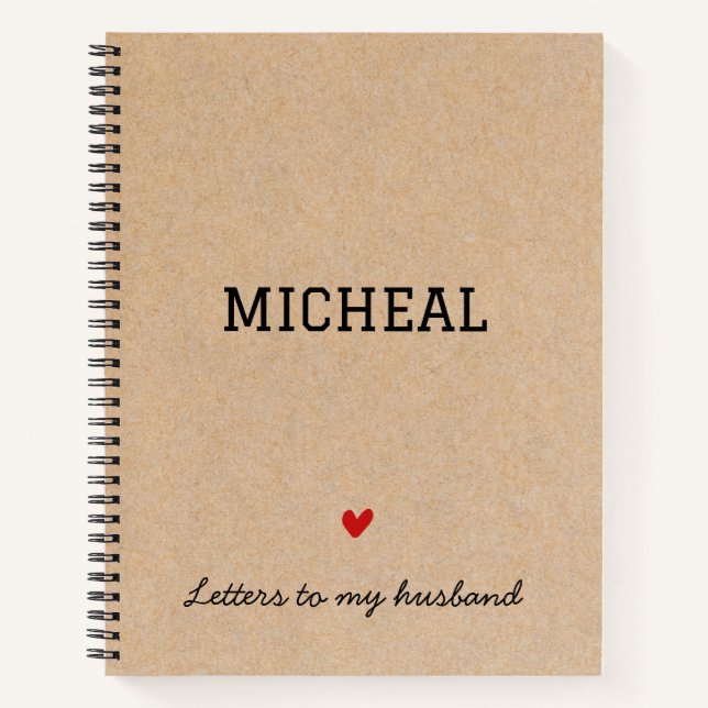 Letters To My Husband Personalized Memory Journal (Front)