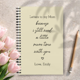 Letters to My Mom Grief Journal in Sand Colour
