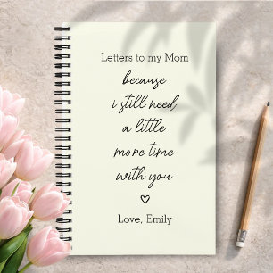 Letters to My Mom Grief Journal in White Ivory