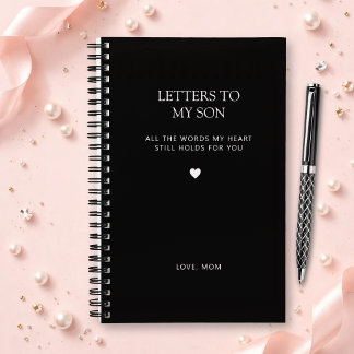 Letters to My Son Grief Journal in Black