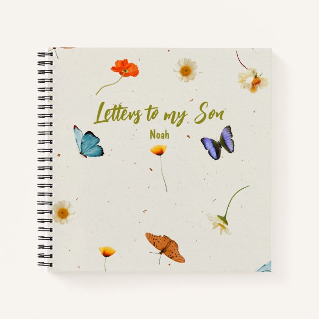 Letters To My Son | Keepsake Floral Memory Journal (Front)