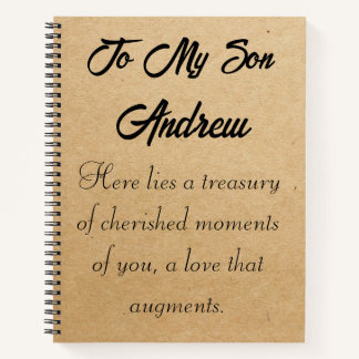 Letters to my  son personalised notebook journal