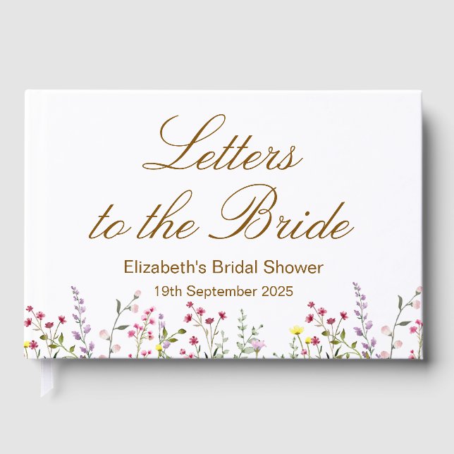 Letters to the bride Book, Bride Scrapbook, Bridal Guest Book (Front)