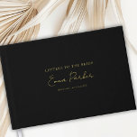 Letters to the Bride, Gold-Foil, Black Guest Book<br><div class="desc">Letters to the Bride" Gold Foil Guest Book - Elegant Bridal Shower Keepsake Product Description: Create a timeless keepsake for the bride-to-be with this elegant "Letters to the Bride" guest book. Perfect for bridal showers, this customizable book invites guests to share their heartfelt wishes, advice, and special memories. Featuring a...</div>
