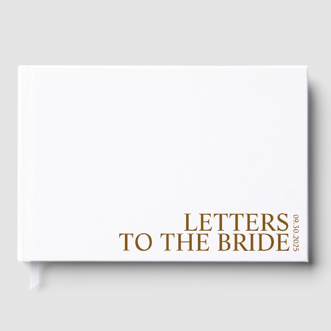 Letters to the Bride Guest Book Personalized Album (Front)