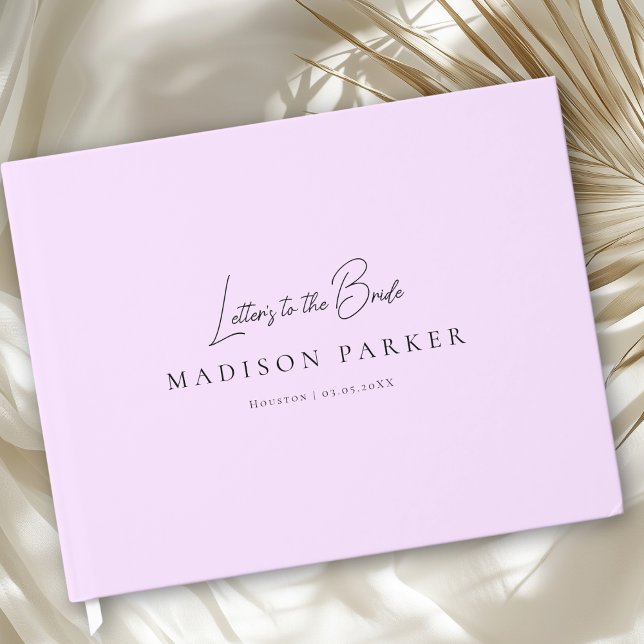 Letters to the Bride Light Purple Bridal Shower Guest Book (Letters to the Bride Light Purple Bridal Shower Guest Book)