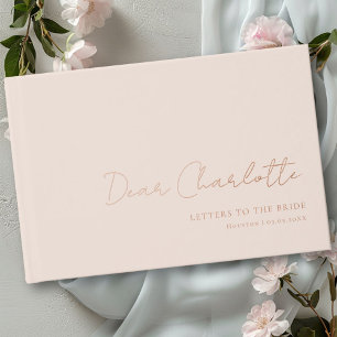 Letters to the Bride! Minimal, Handwriting Font Guest Book