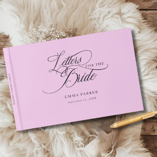 Letters to the Bride, Modern, Elegant, Pink Guest Book