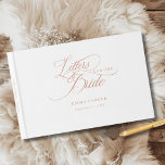 Letters to the Bride, Modern, Elegant, White Guest Book<br><div class="desc">Letters to the Bride" Elegant Bridal Shower Keepsake Product Description: Create a timeless keepsake for the bride-to-be with this elegant "Letters to the Bride" guest book. Perfect for bridal showers, this customizable book invites guests to share their heartfelt wishes, advice, and special memories. Featuring a sleek, minimalist design with a...</div>