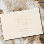 Letters to the Bride, Rose-Gold-Foil, Beige Guest Book<br><div class="desc">Letters to the Bride" Rose Gold Foil Guest Book - Elegant Bridal Shower Keepsake Product Description: Create a timeless keepsake for the bride-to-be with this elegant "Letters to the Bride" guest book. Perfect for bridal showers, this customizable book invites guests to share their heartfelt wishes, advice, and special memories. Featuring...</div>
