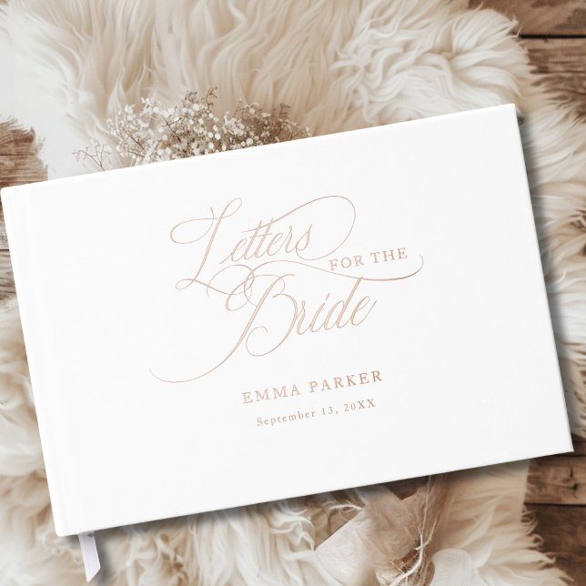 Letters to the Bride, Rose-Gold-Foil, White Guest Book (Letters to the Bride, Rose-Gold-Foil, White Guest Book)