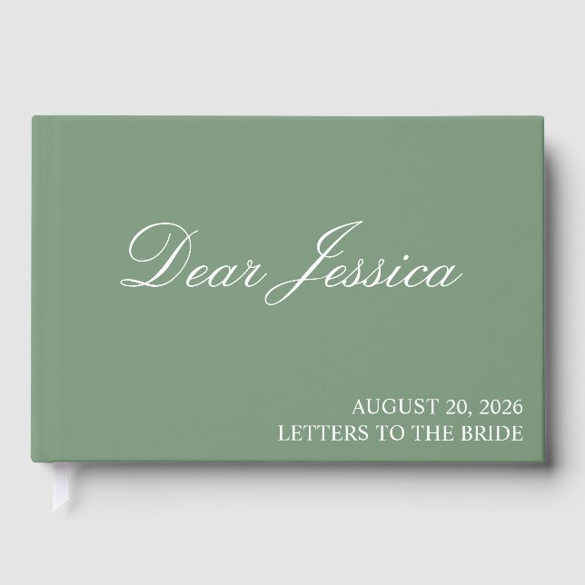 Letters to the bride scrapbook personalized, hen d guest book (Front)