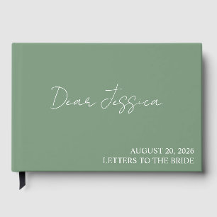 Letters to the bride scrapbook personalized, hen d guest book