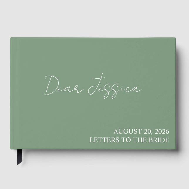 Letters to the bride scrapbook personalized, hen d guest book (Front)