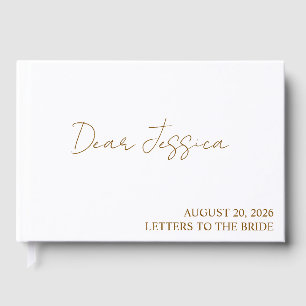 Letters to the bride scrapbook personalized, hen d guest book