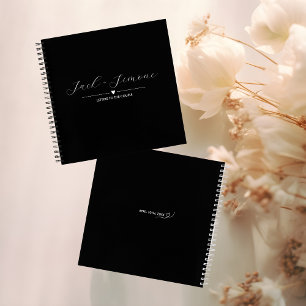 Letters to the Couple Guest Book White on Black