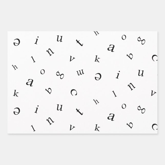 Letters Wrapping Paper Sheet (Front)