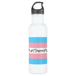 #LetThemPlay Transgender Athletes Trans Flag 710 Ml Water Bottle