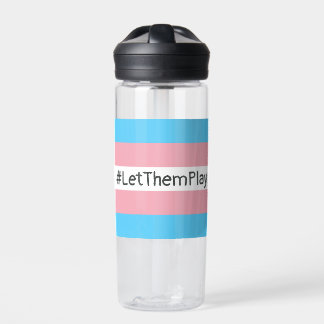 #LetThemPlay Transgender Athletes Trans Flag Water Bottle